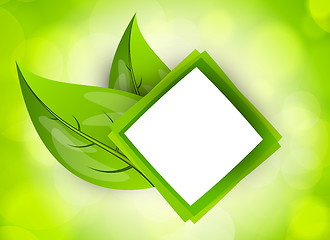 Image showing Abstract icon with leaves