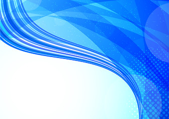 Image showing Abstract tech blue background