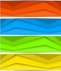 Image showing Set of abstract lines banners