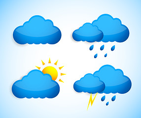 Image showing Set of weather icons