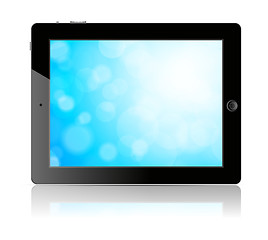 Image showing Tablet pc with blue screen