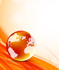 Image showing Background with orange globes