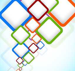 Image showing Bright colorful background with squares