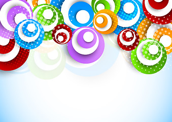 Image showing Bright background with circles