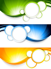 Image showing Set of banners with circles