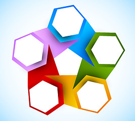 Image showing Abstract diagram with hexagons
