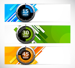 Image showing Set of banners with timers