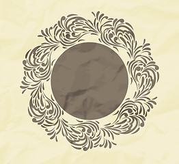 Image showing Floral background with frame