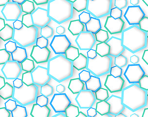 Image showing Seamless pattern with hexagons