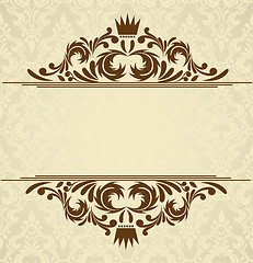 Image showing Background with damask pattern