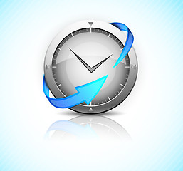 Image showing Clock with arrow