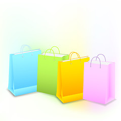 Image showing Background with shopping bags