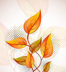 Image showing Background with orange leaves