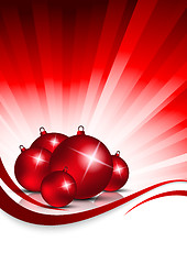 Image showing Xmas background with balls