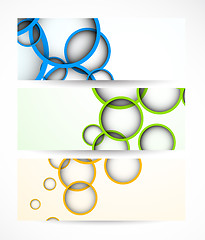 Image showing Set of banners with circles