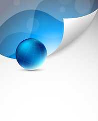 Image showing Tech background with sphere