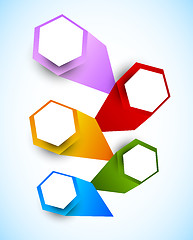 Image showing Background with colorful hexagons