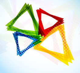 Image showing Background with colorful triangles