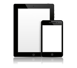 Image showing Tablet pc with phone