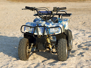 Image showing Small All Terrain Vehicle on a beach 2