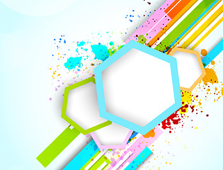 Image showing Abstract background with hexagons