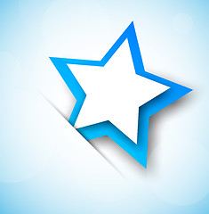 Image showing Background with blue star