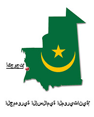 Image showing Map of Mauritania in its colors