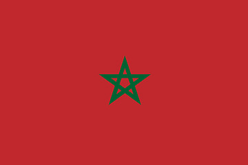 Image showing National flag of Kingdom of Morocco