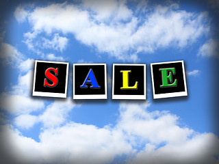 Image showing inscription sale on the blue sky