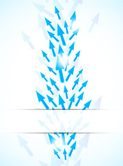 Image showing Abstract background with blue arrows