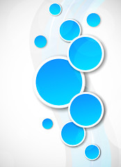 Image showing Background with blue circles