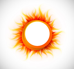Image showing Circle with flame
