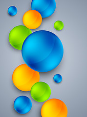 Image showing Abstract background with  colorful spheres