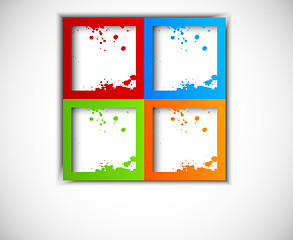 Image showing Abstract background with grunge squares