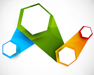 Image showing Abstract background with hexagons