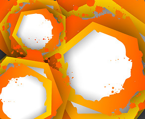Image showing Abstract colorful background with hexagons