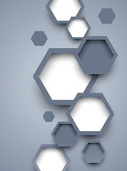 Image showing Abstract background with hexagons