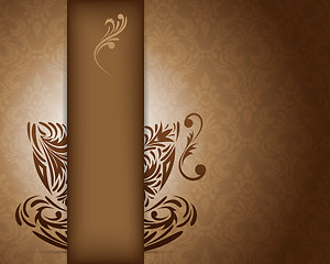 Image showing Background with stylized coffee cup