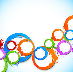 Image showing Background with colorful circles