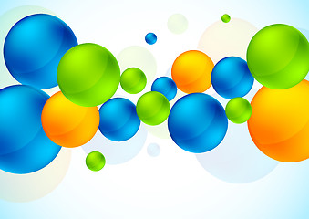 Image showing Abstract background with colorful spheres