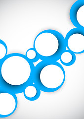 Image showing Abstract background with blue circles