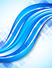 Image showing Background with blue wave