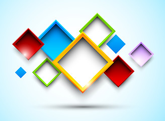 Image showing Colorful background with squares