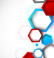 Image showing Abstract background with hexagons