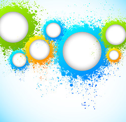 Image showing Abstract background with grunge circles