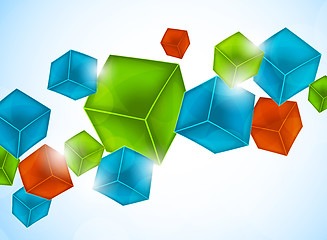 Image showing Abstract background with cubes