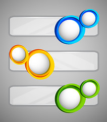 Image showing Set of banners with circles