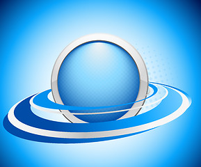 Image showing Abstract icon in blue color
