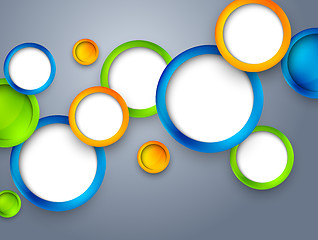 Image showing Abstract background with colorful circles