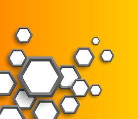 Image showing Abstract background with hexagons